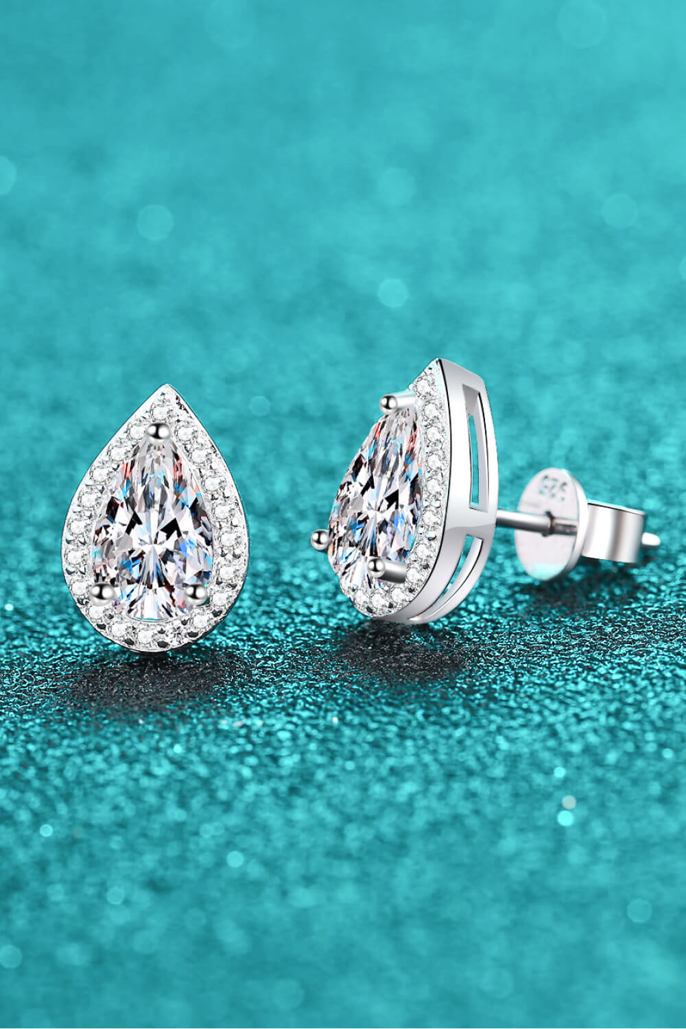 Moissanite Teardrop Stud Earrings - Undeniably LUXE