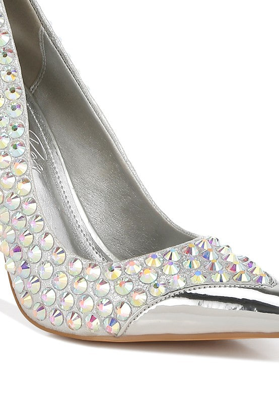 Super Fan Embellished Stiletto Pumps - Undeniably LUXE