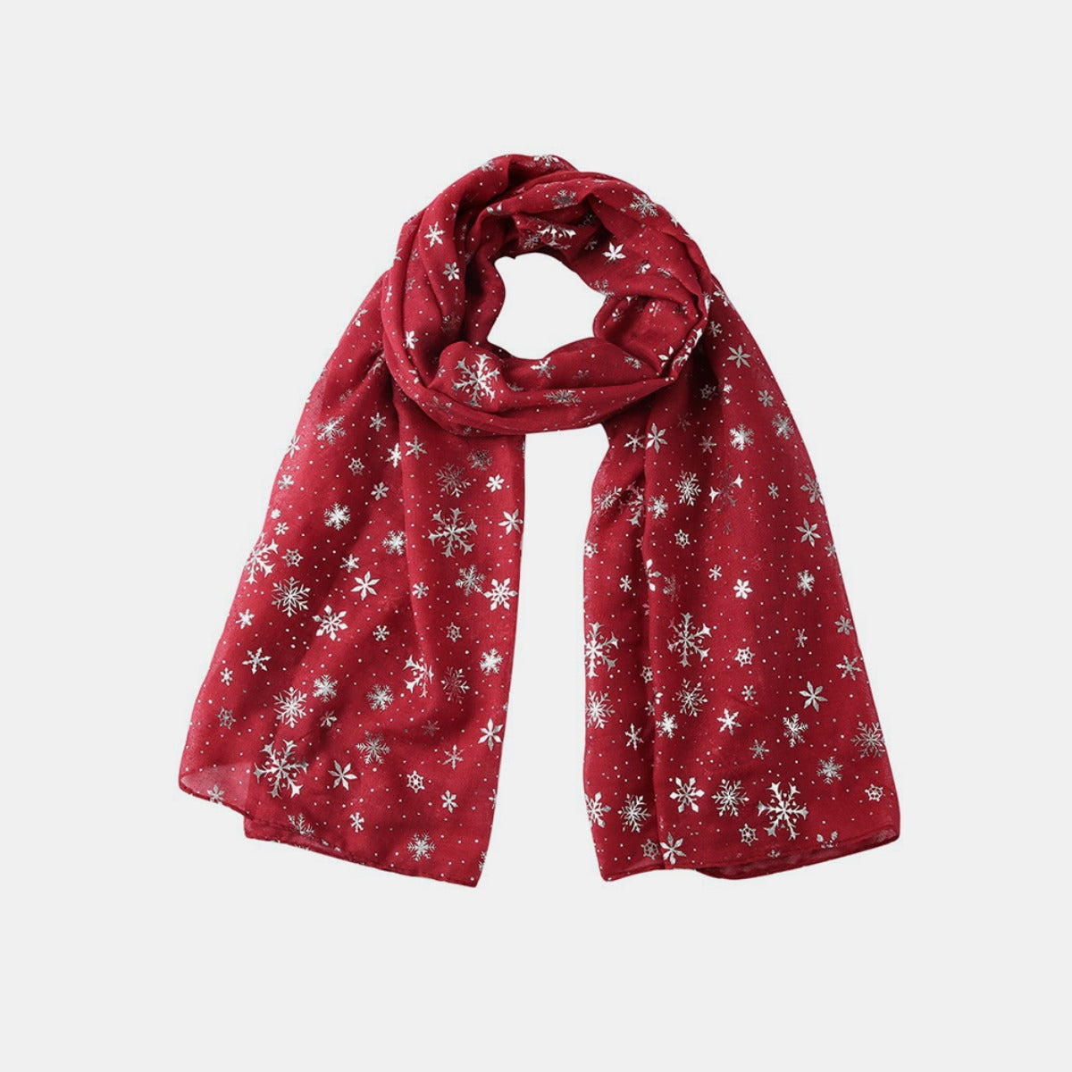 Thermal Snowflakes Polyester Scarf - Undeniably LUXE