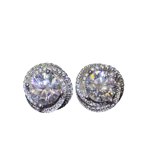 6 Carat Moissanite Earrings