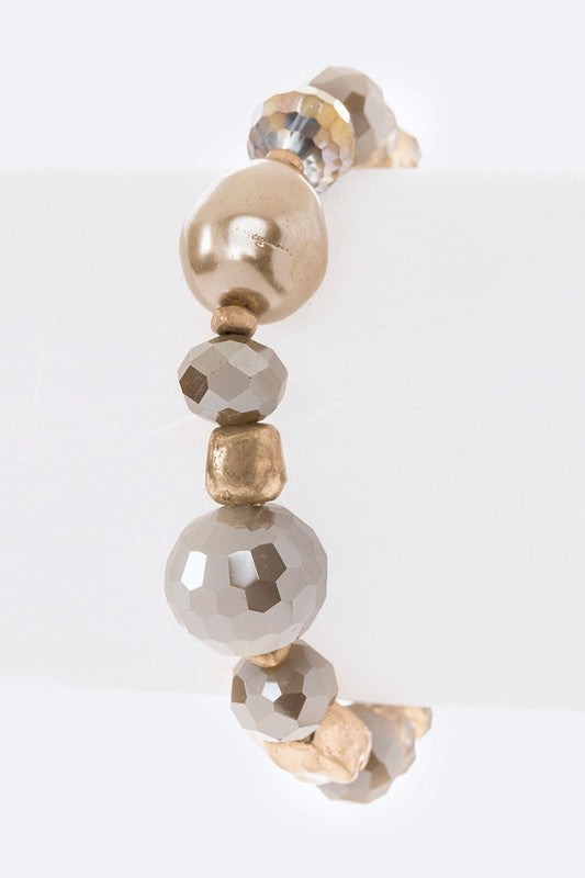 Crystal Mix Beads Stretch Bracelet - Undeniably LUXE