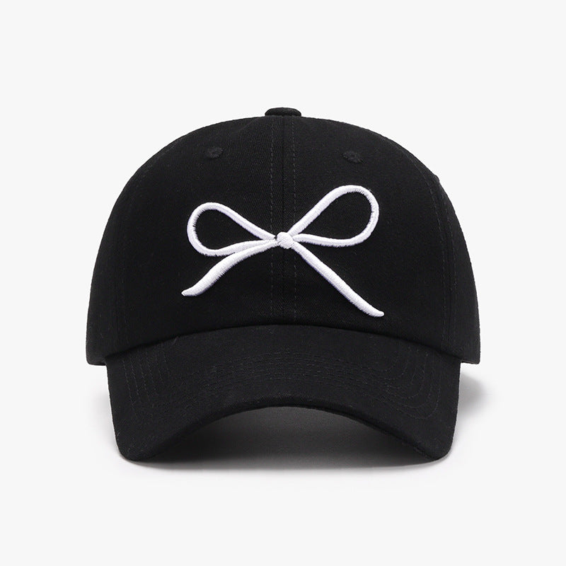 Bow Embroidered Cotton Baseball Cap - Undeniably LUXE