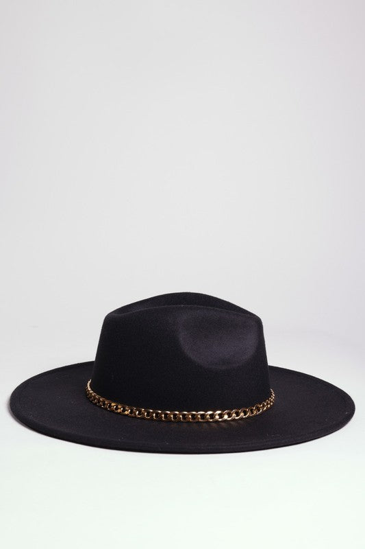 Chain Belt Fedora Hat - Undeniably LUXE