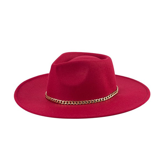 Chain Belt Fedora Hat - Undeniably LUXE