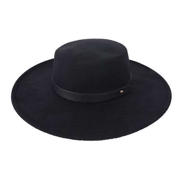 Classic Leather Band Fedora Hat - Undeniably LUXE