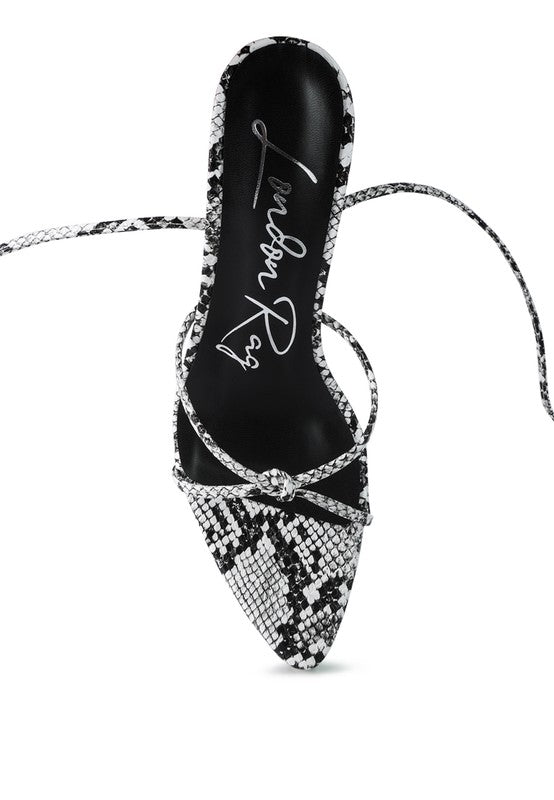 BONDAGE HIGH HEEL LACE UP SANDALS - Undeniably LUXE