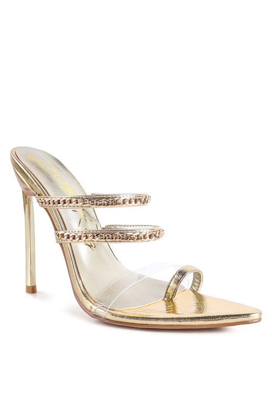 TICKLE ME HIGH HEELED TOE RING SANDALS - Undeniably LUXE