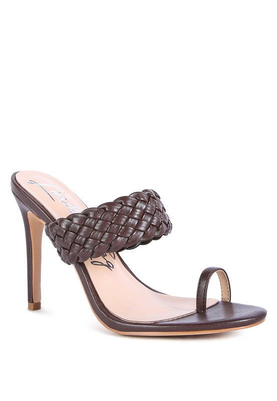 HIGH PERKS WOVEN STRAP TOE RING SANDALS - Undeniably LUXE