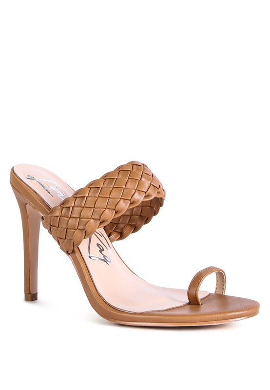 HIGH PERKS WOVEN STRAP TOE RING SANDALS - Undeniably LUXE