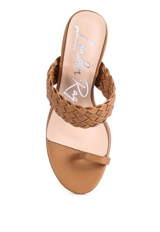 HIGH PERKS WOVEN STRAP TOE RING SANDALS - Undeniably LUXE