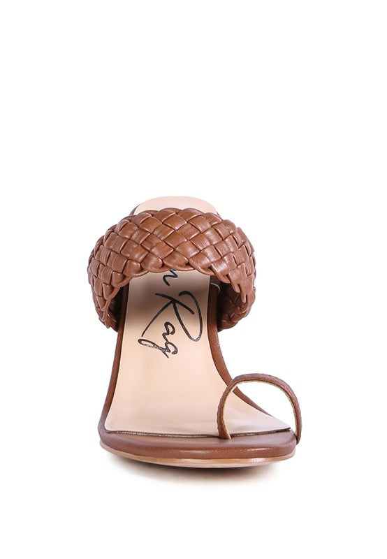 HIGH PERKS WOVEN STRAP TOE RING SANDALS - Undeniably LUXE