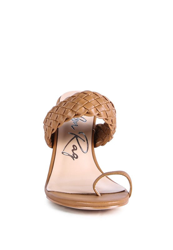 HIGH PERKS WOVEN STRAP TOE RING SANDALS - Undeniably LUXE