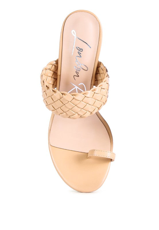 HIGH PERKS WOVEN STRAP TOE RING SANDALS - Undeniably LUXE