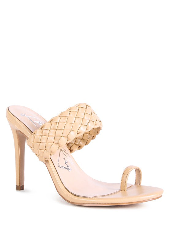 HIGH PERKS WOVEN STRAP TOE RING SANDALS - Undeniably LUXE