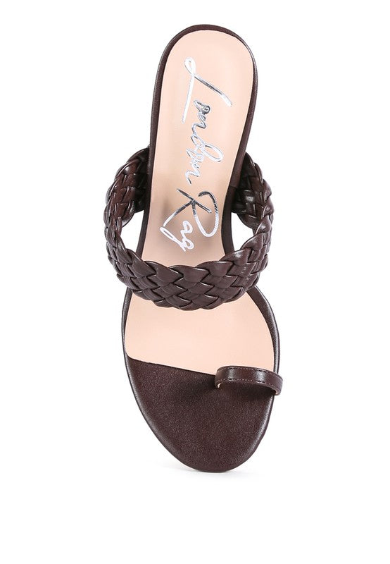 HIGH PERKS WOVEN STRAP TOE RING SANDALS - Undeniably LUXE