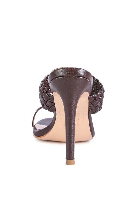 HIGH PERKS WOVEN STRAP TOE RING SANDALS - Undeniably LUXE