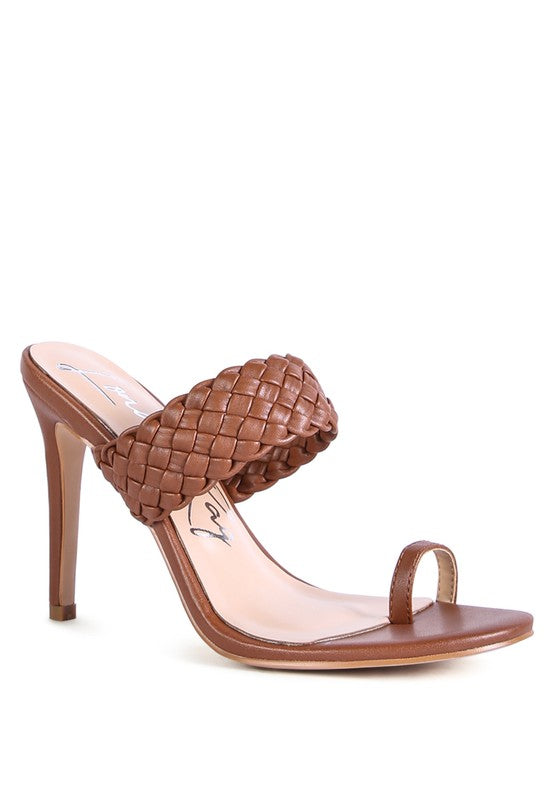 HIGH PERKS WOVEN STRAP TOE RING SANDALS - Undeniably LUXE