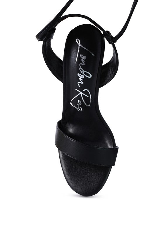 SHEENY CLEAR STILETTO LACE UP SANDAL - Undeniably LUXE