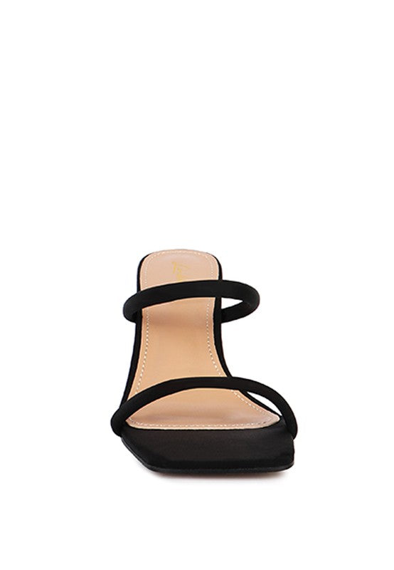 DOWNTOWN EXPERIMENT HEEL SLIDE SANDALS - Undeniably LUXE