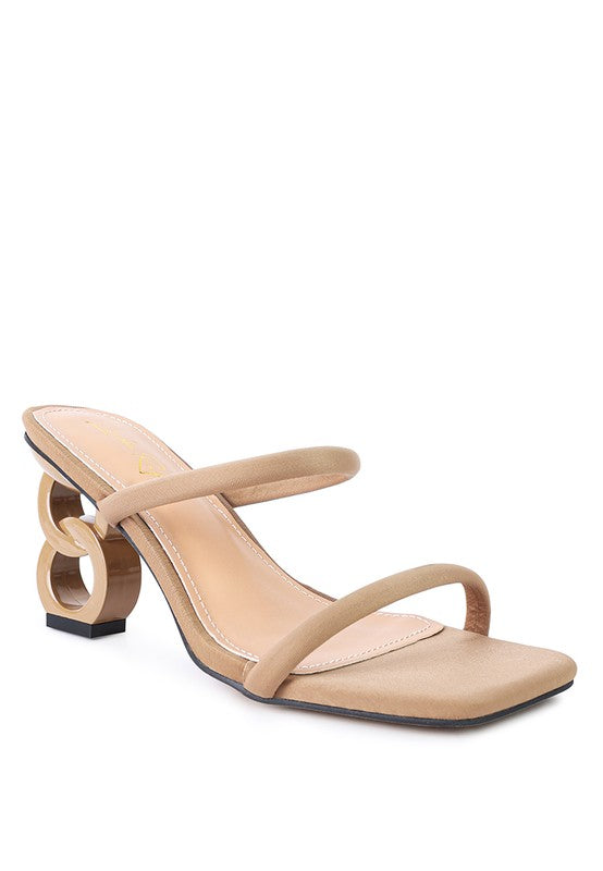 DOWNTOWN EXPERIMENT HEEL SLIDE SANDALS - Undeniably LUXE