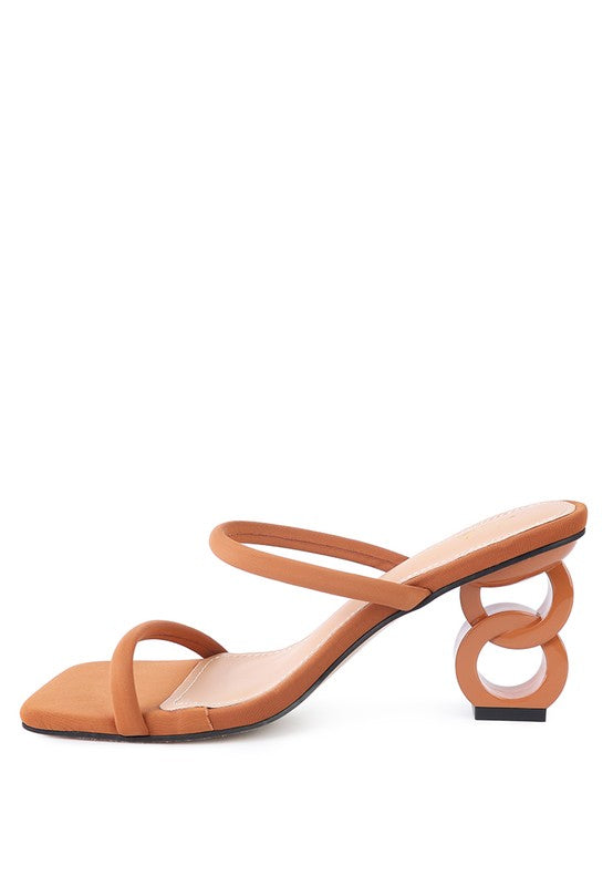 DOWNTOWN EXPERIMENT HEEL SLIDE SANDALS - Undeniably LUXE