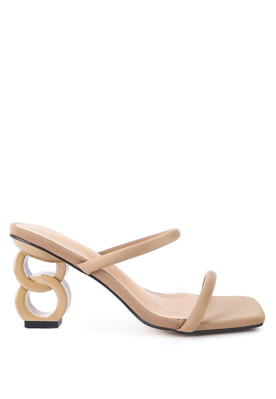 DOWNTOWN EXPERIMENT HEEL SLIDE SANDALS - Undeniably LUXE