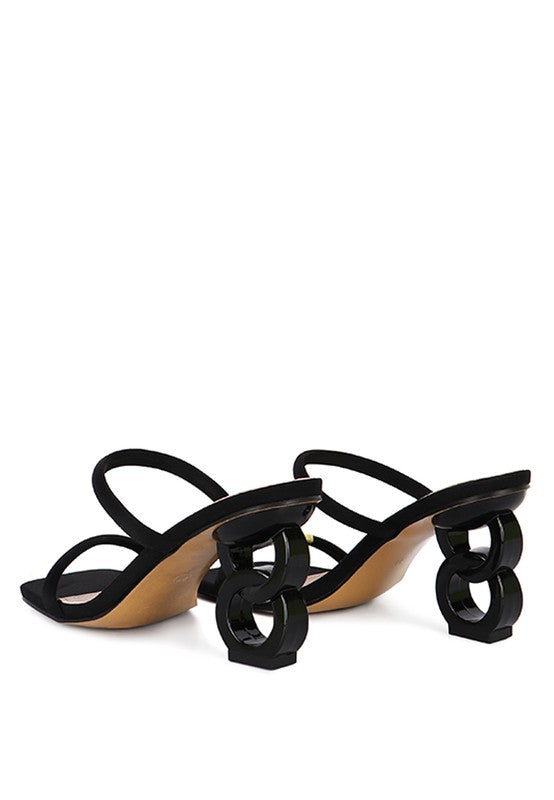 DOWNTOWN EXPERIMENT HEEL SLIDE SANDALS - Undeniably LUXE