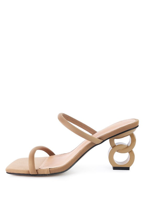 DOWNTOWN EXPERIMENT HEEL SLIDE SANDALS - Undeniably LUXE