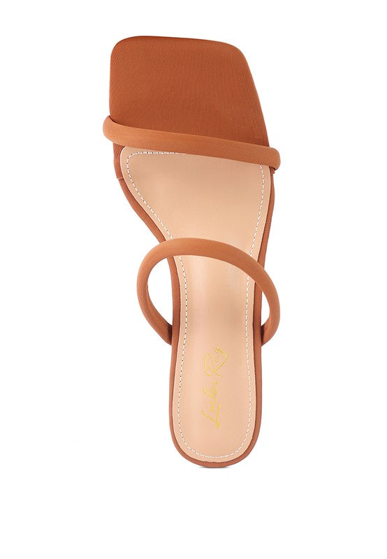 DOWNTOWN EXPERIMENT HEEL SLIDE SANDALS - Undeniably LUXE