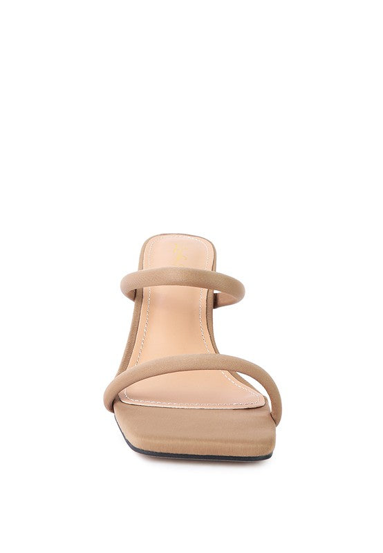 DOWNTOWN EXPERIMENT HEEL SLIDE SANDALS - Undeniably LUXE