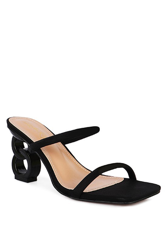 DOWNTOWN EXPERIMENT HEEL SLIDE SANDALS - Undeniably LUXE