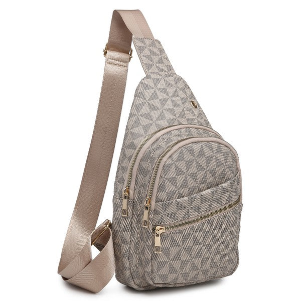 Chic Monogram Crossbody Backpack