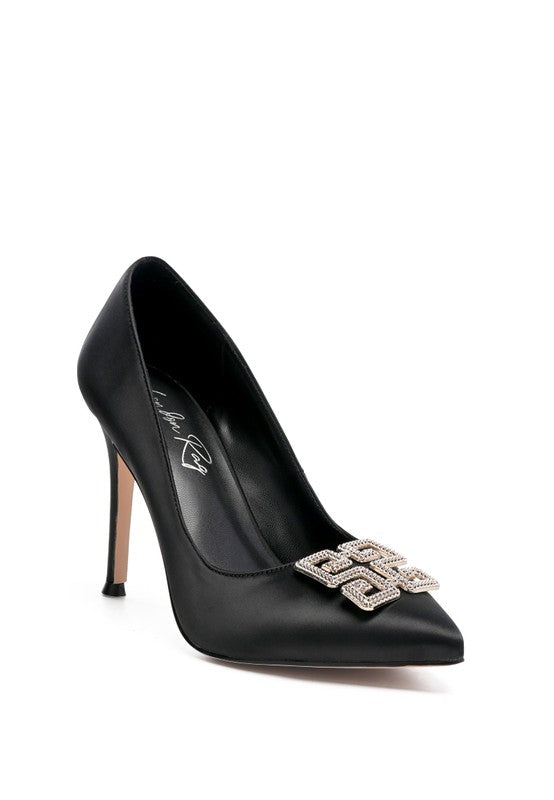 Crystal Brooch Pumps - Undeniably LUXE