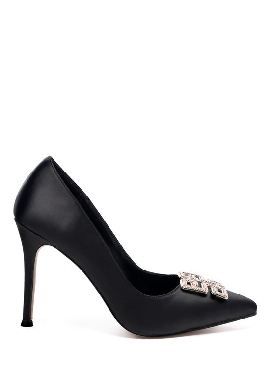 Crystal Brooch Pumps - Undeniably LUXE