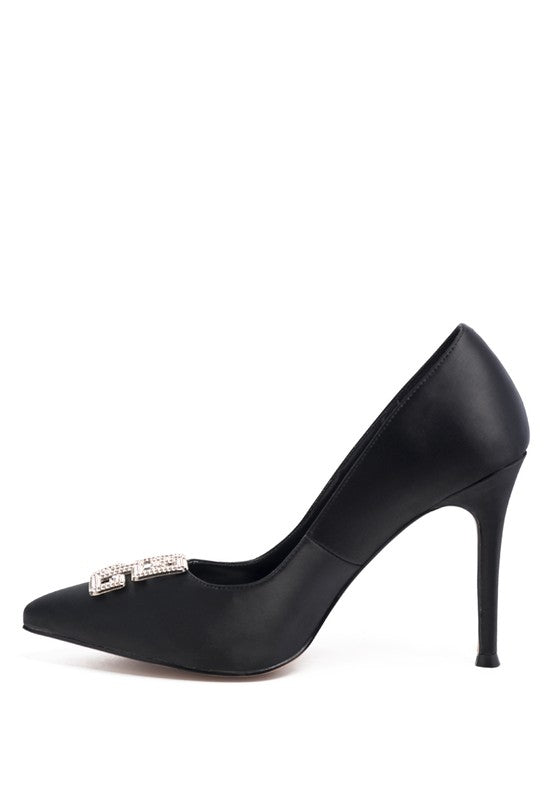 Crystal Brooch Pumps - Undeniably LUXE