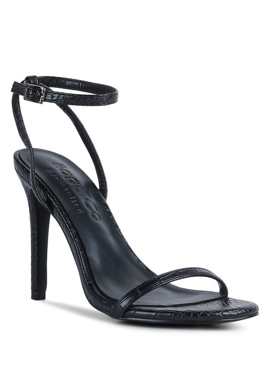 BLONDES Croc High Heeled Sandal - Undeniably LUXE