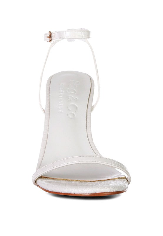BLONDES Croc High Heeled Sandal - Undeniably LUXE