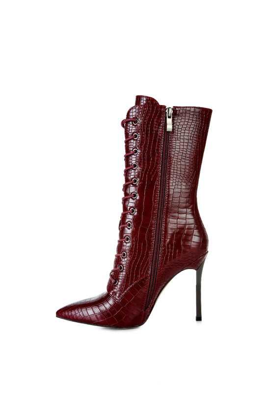 Celcia Croc Textured Boots