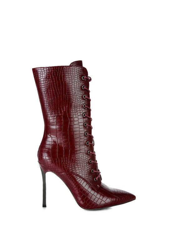 Celcia Croc Textured Boots