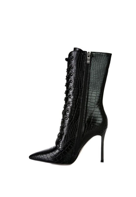 Celcia Croc Textured Boots