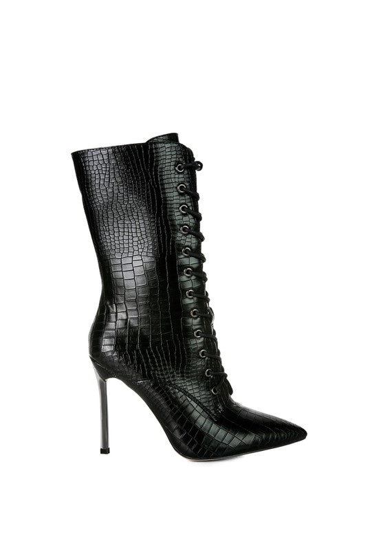 Celcia Croc Textured Boots