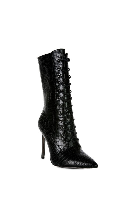 Celcia Croc Textured Boots