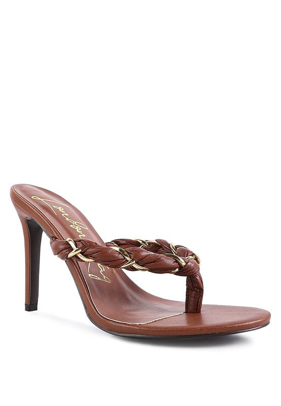 Melodrama High Heeled Braided Thong Sandals - Undeniably LUXE