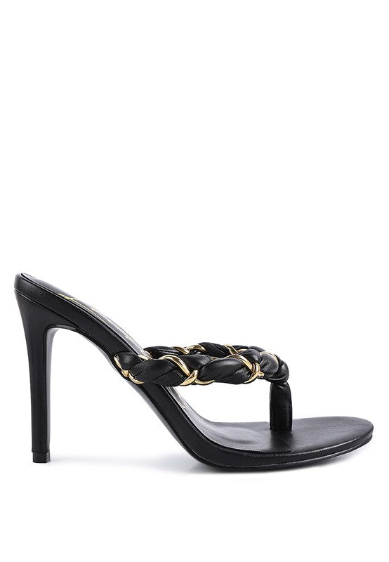 Melodrama High Heeled Braided Thong Sandals - Undeniably LUXE