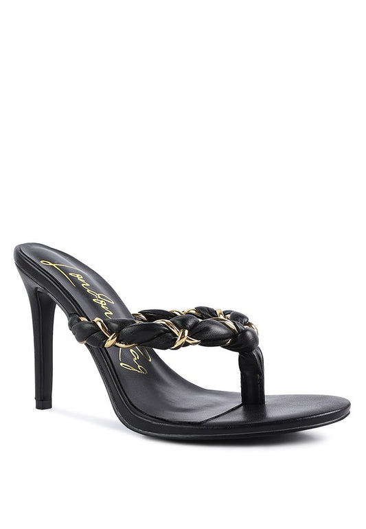 Melodrama High Heeled Braided Thong Sandals - Undeniably LUXE