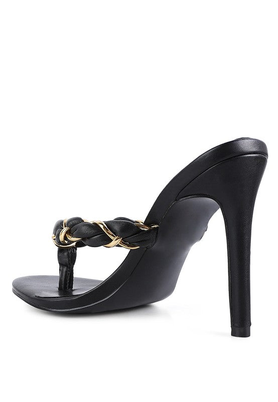 Melodrama High Heeled Braided Thong Sandals - Undeniably LUXE