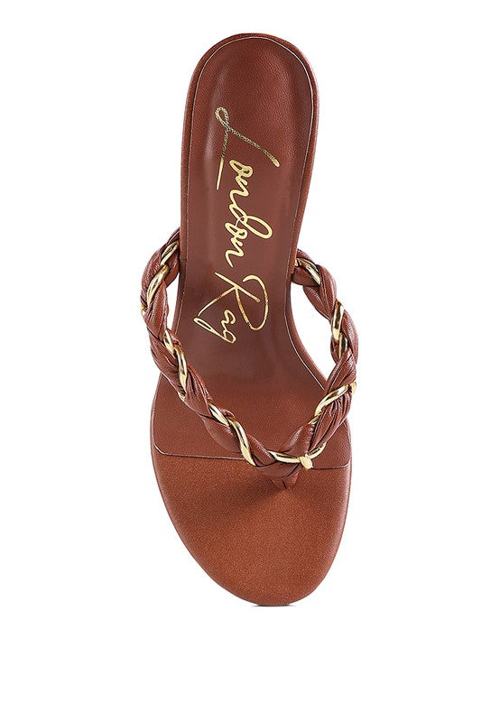 Melodrama High Heeled Braided Thong Sandals - Undeniably LUXE