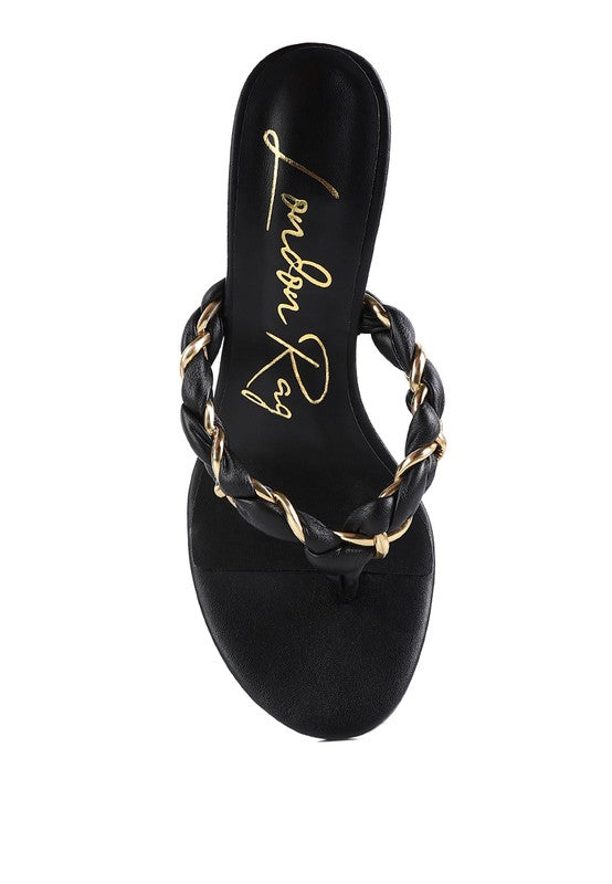 Melodrama High Heeled Braided Thong Sandals - Undeniably LUXE