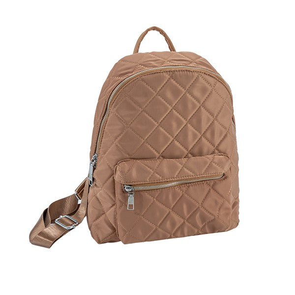 Trendy Quilted Nylon Backpack