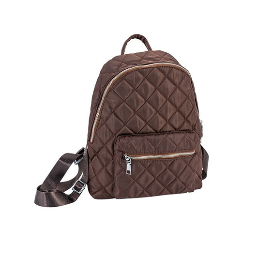 Trendy Quilted Nylon Backpack